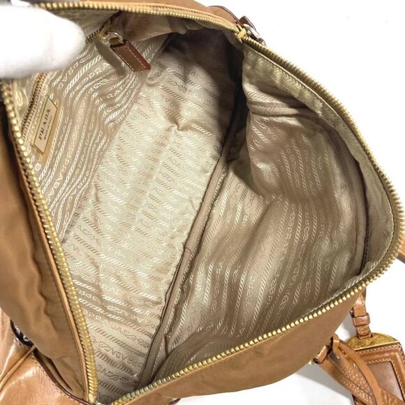 PRADA BR2524 triangle logo plate Venice Hand Bag Shoulder Bag - Picture 6 of 16